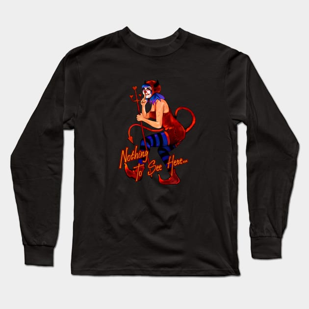 Handsome Devil Long Sleeve T-Shirt by ChickenFriedAshley